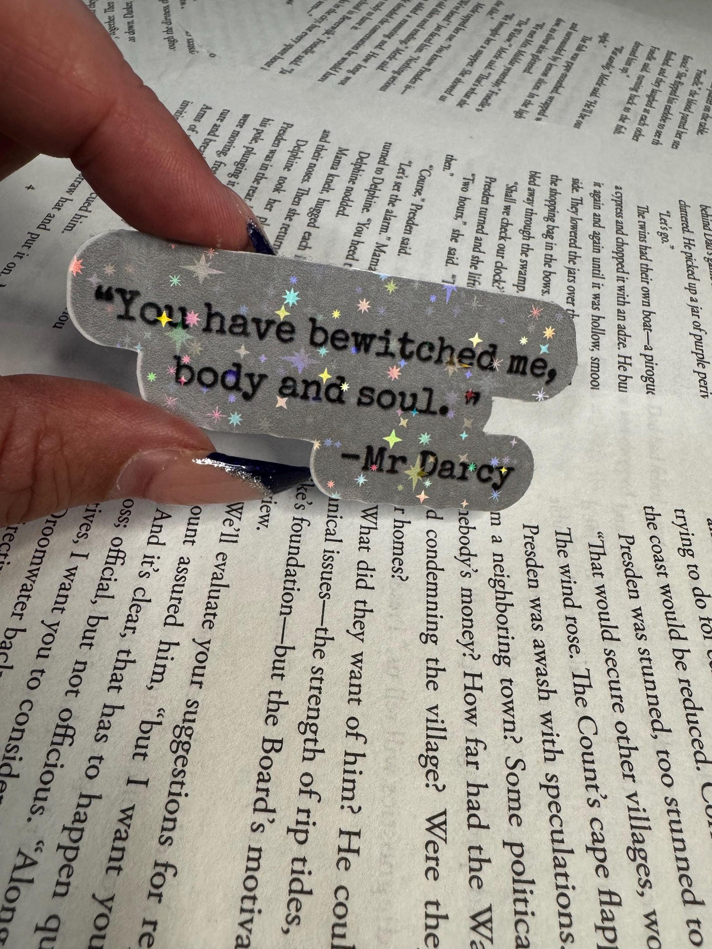 Mr. Darcy Quote Sticker – Pride & Prejudice Romantic Vinyl Decal for Book Lovers