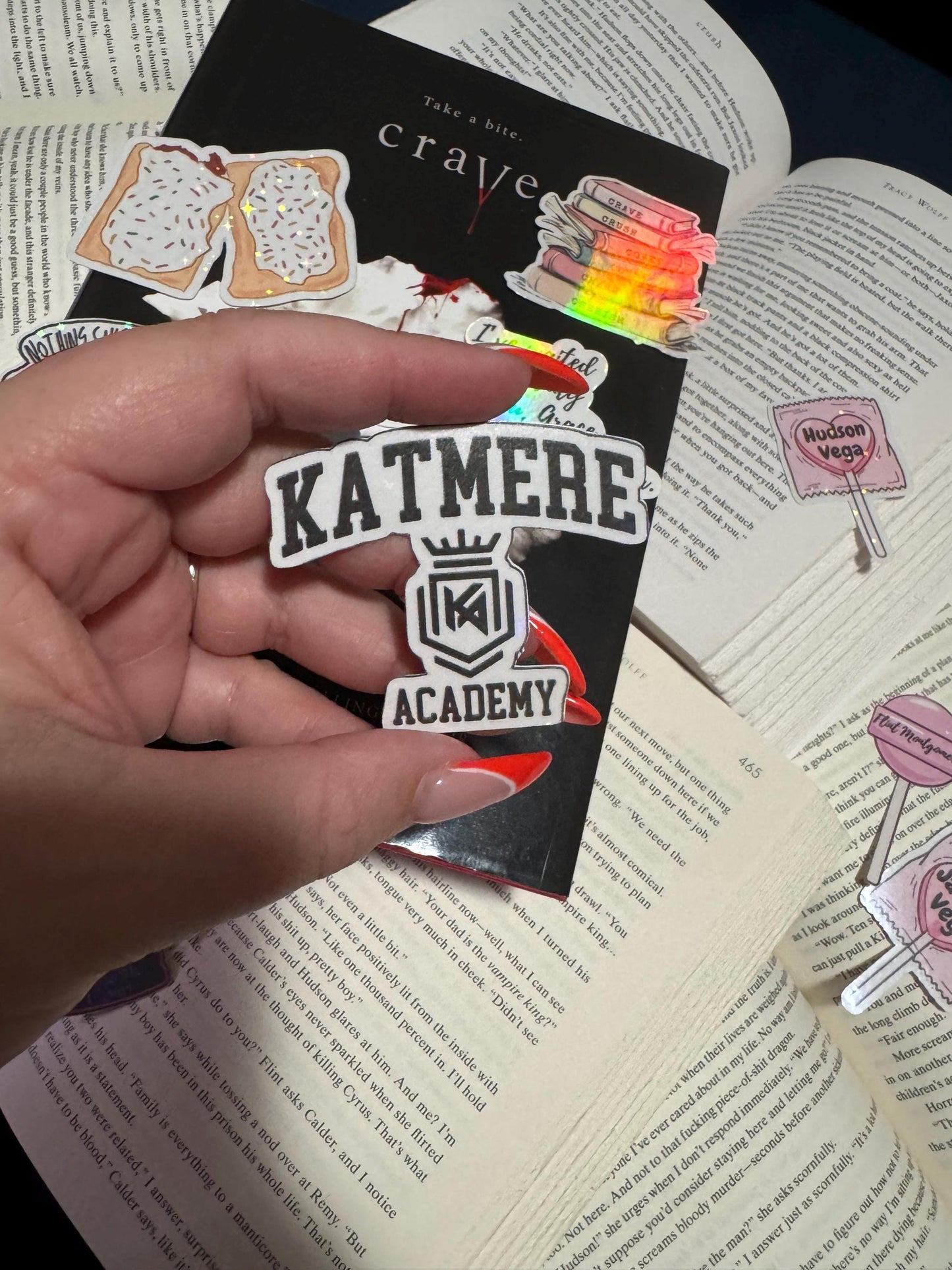Crave Series Sticker Set – Tracy Wolff Vampire Academy Bookish Decals | Fantasy Romance Stickers for Laptops, Journals & Gifts
