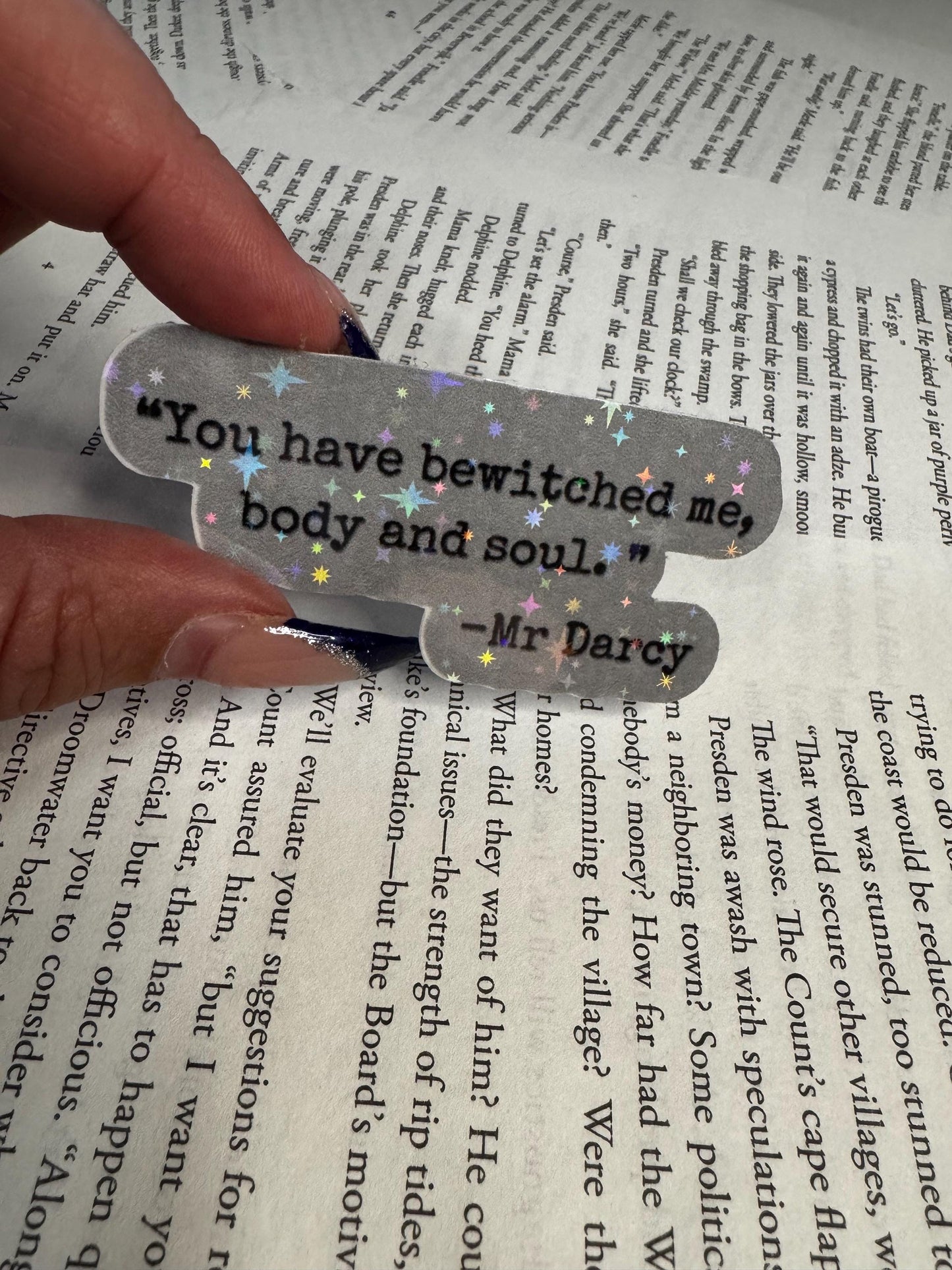 Mr. Darcy Quote Sticker – Pride & Prejudice Romantic Vinyl Decal for Book Lovers