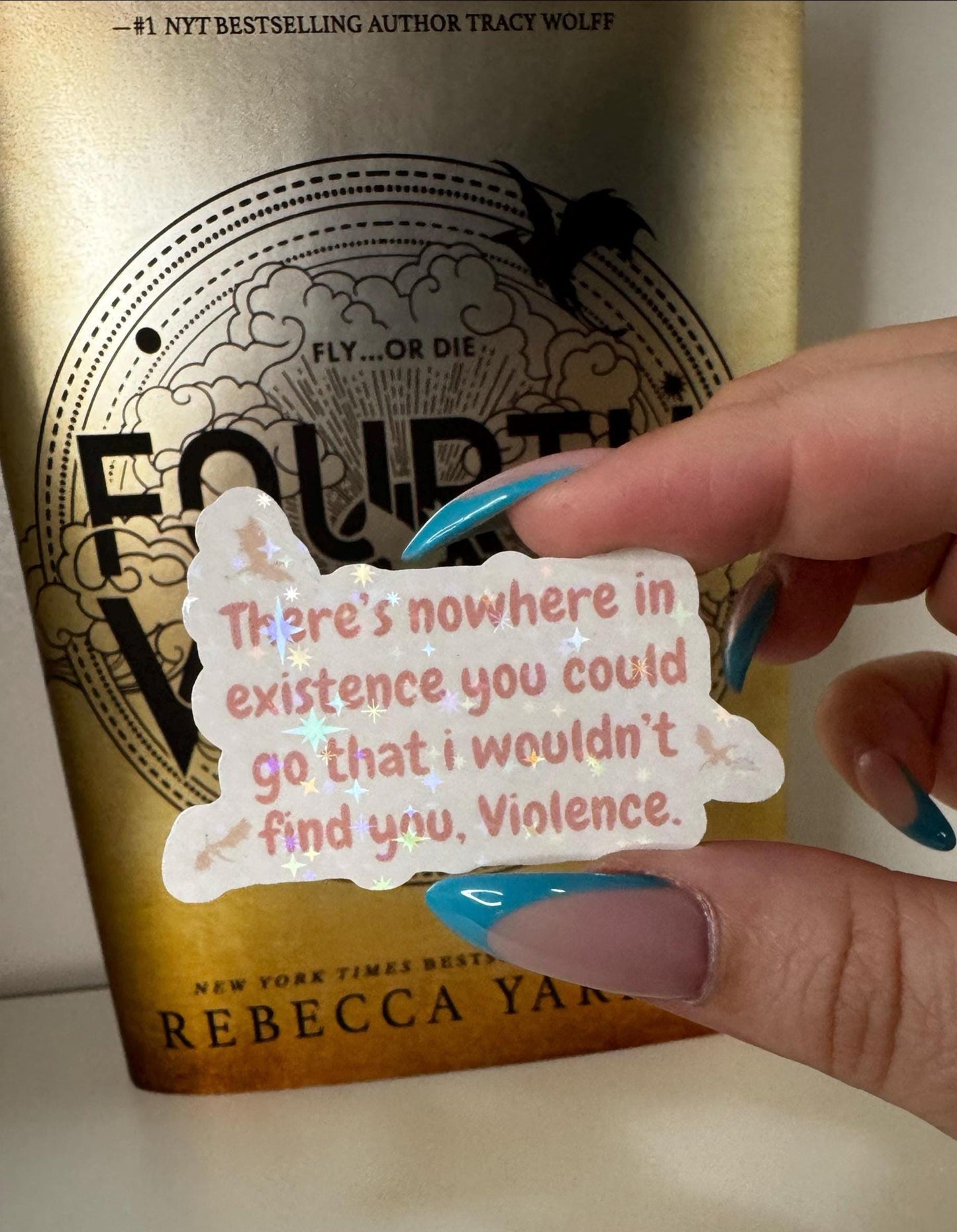 Fourth Wing Sticker Pack – Rebecca Yarros Empyrean Series Starter Bundle | Bookish Fantasy Vinyl Stickers for Readers & Journals