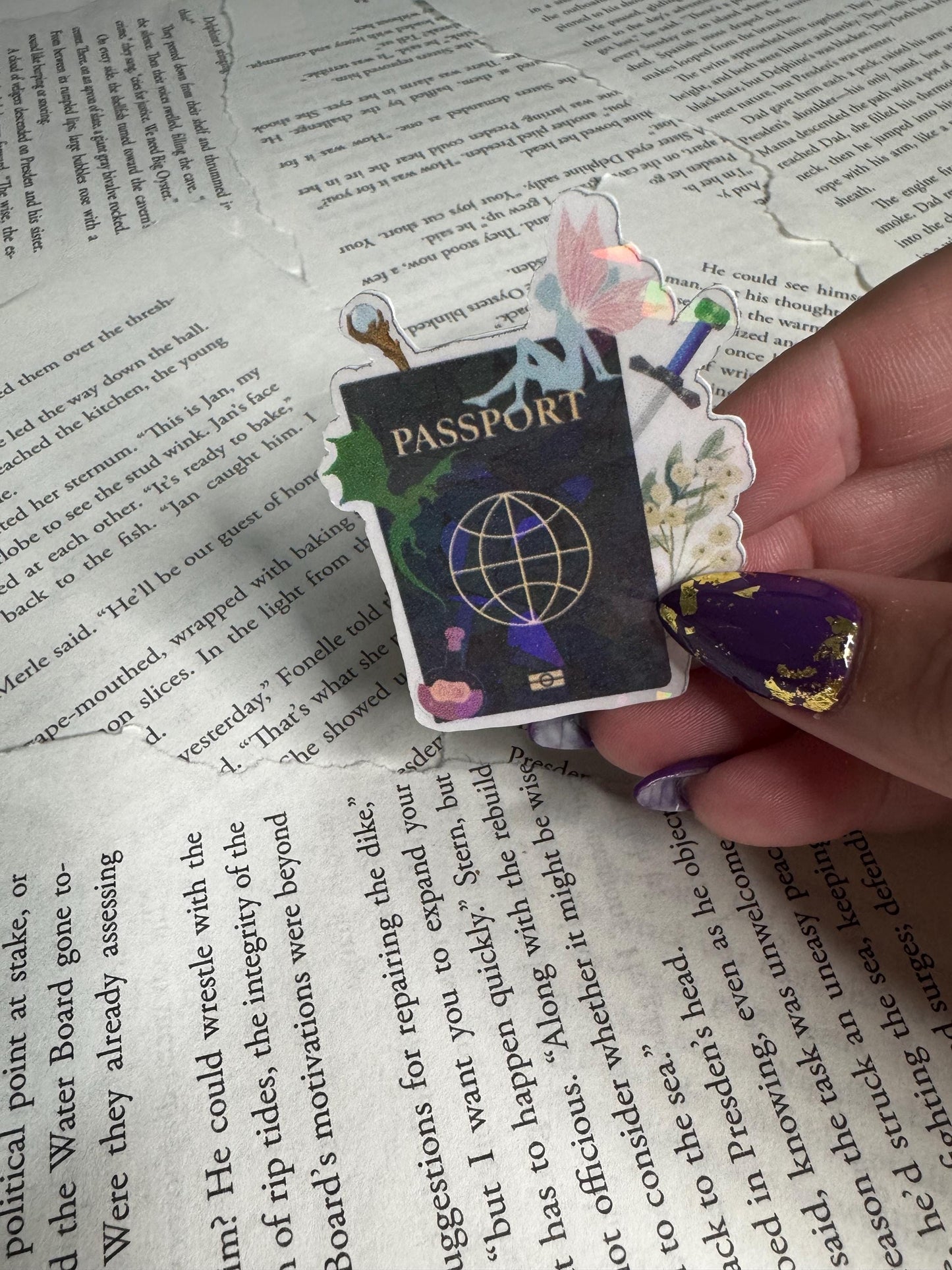 Fantasy Passport & Kindle Sticker Pack | Just One More Chapter | Bookish Travel and Coffee Stickers | Reading Adventure Set