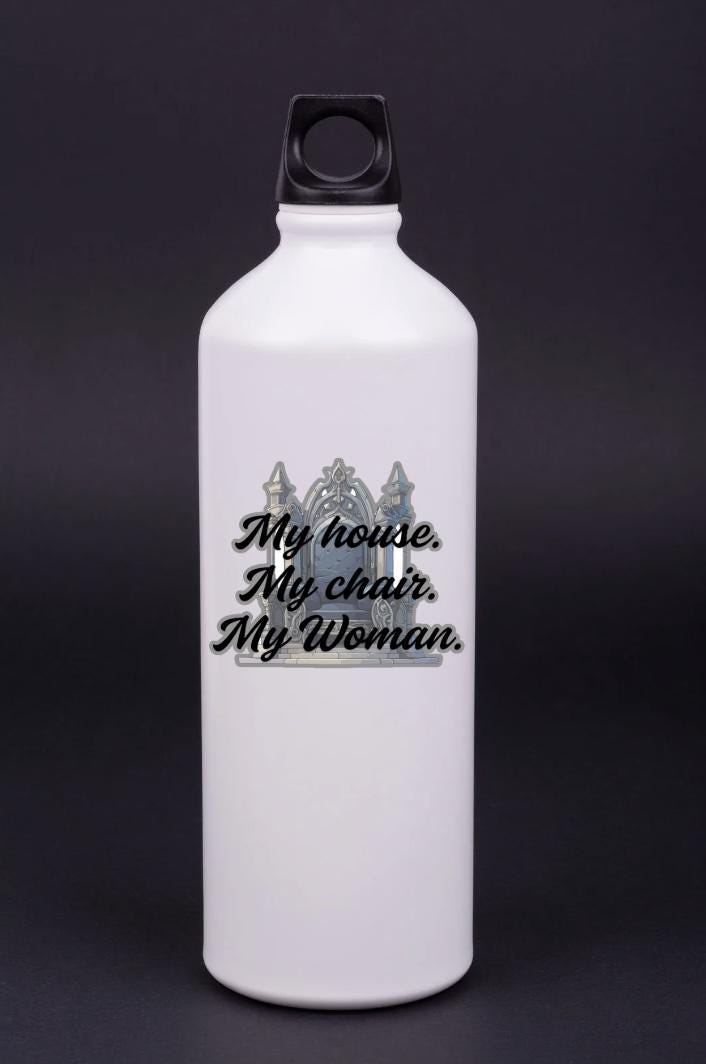 Fourth Wing Throne Sticker – “My House. My Chair. My Woman.” | Xaden Riorson Bookish Vinyl Sticker | Romantasy Sticker for Readers