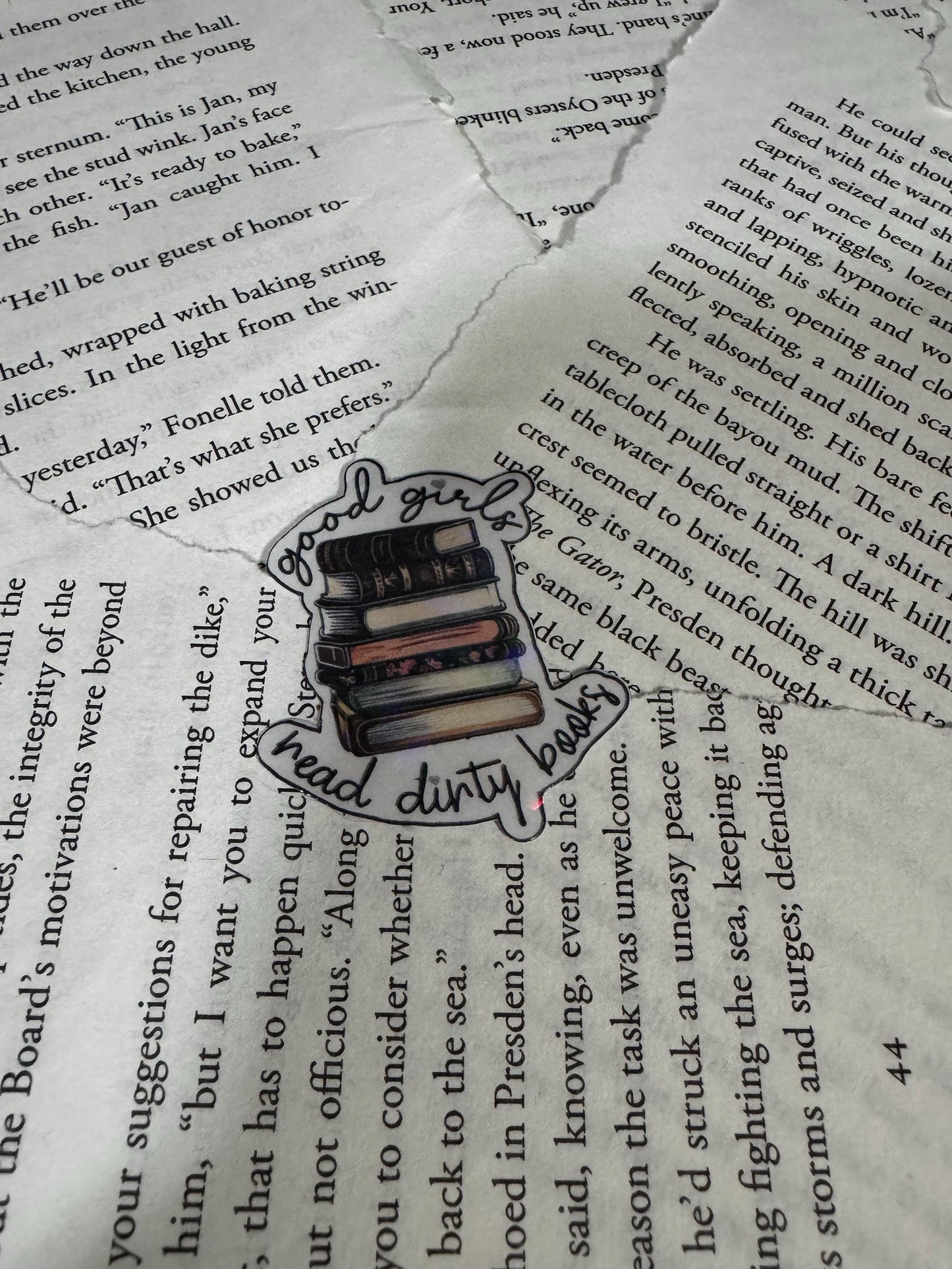 Good Girls Read Dirty Books Sticker | Spicy Romance Bookish Sticker | Book Lover Aesthetic for Laptops, Kindles & Journals