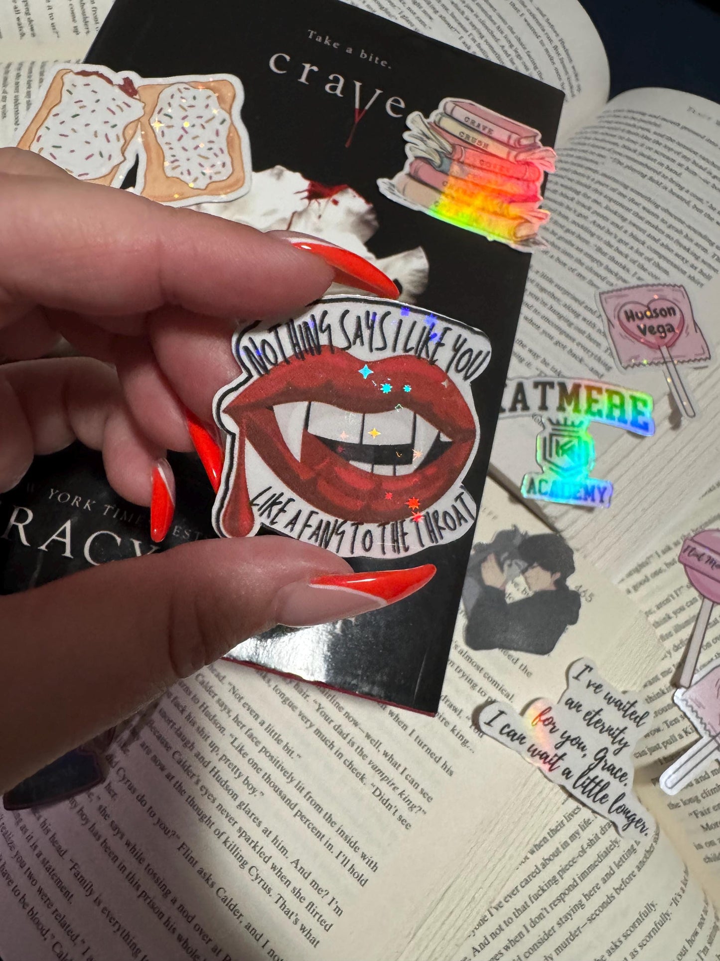 Crave Series Sticker Set – Tracy Wolff Vampire Academy Bookish Decals | Fantasy Romance Stickers for Laptops, Journals & Gifts