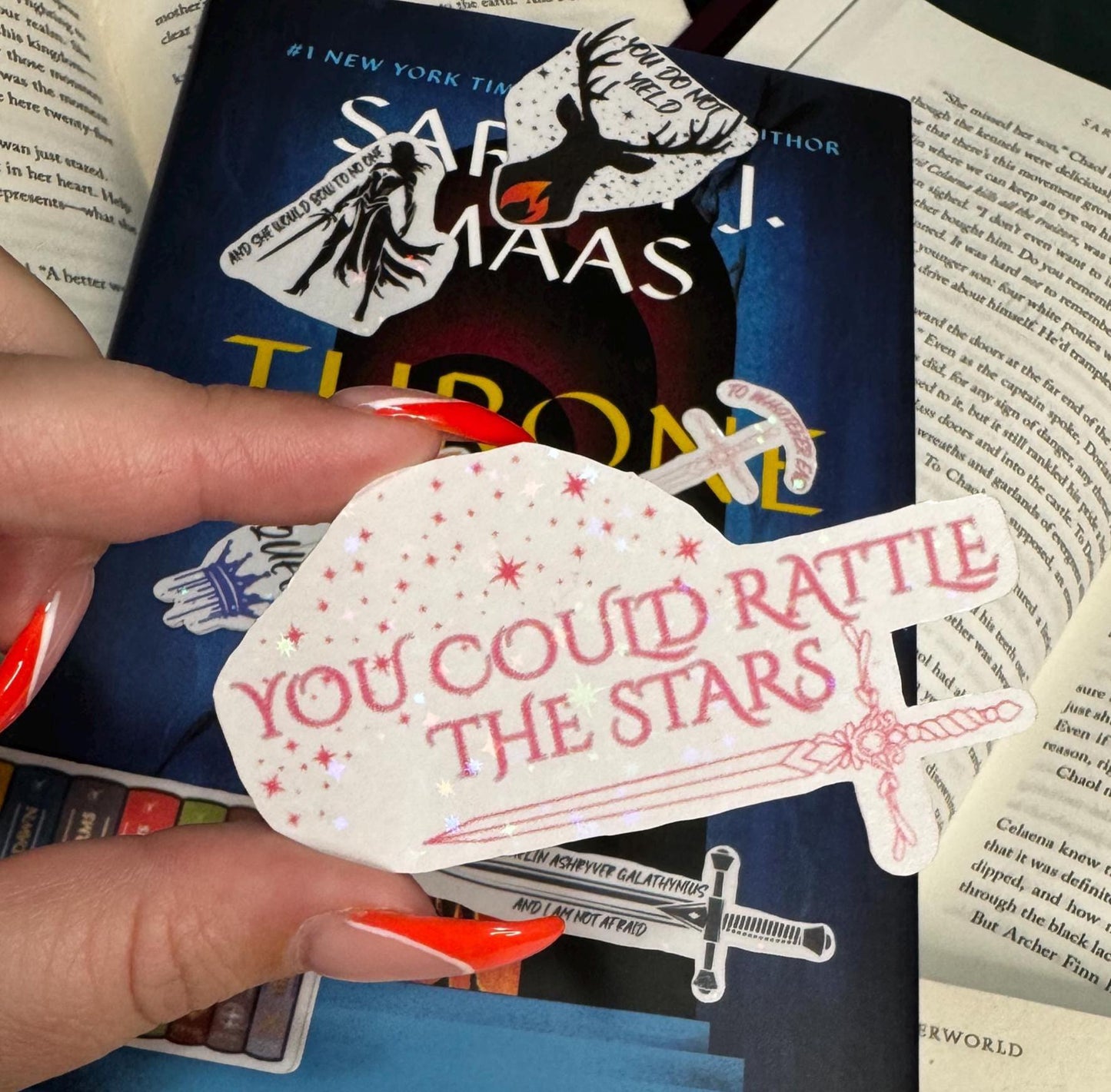 Throne of Glass Sticker Pack | Aelin Galathynius Inspired Bundle | Bookish Vinyl Stickers for Readers & Fae Queens