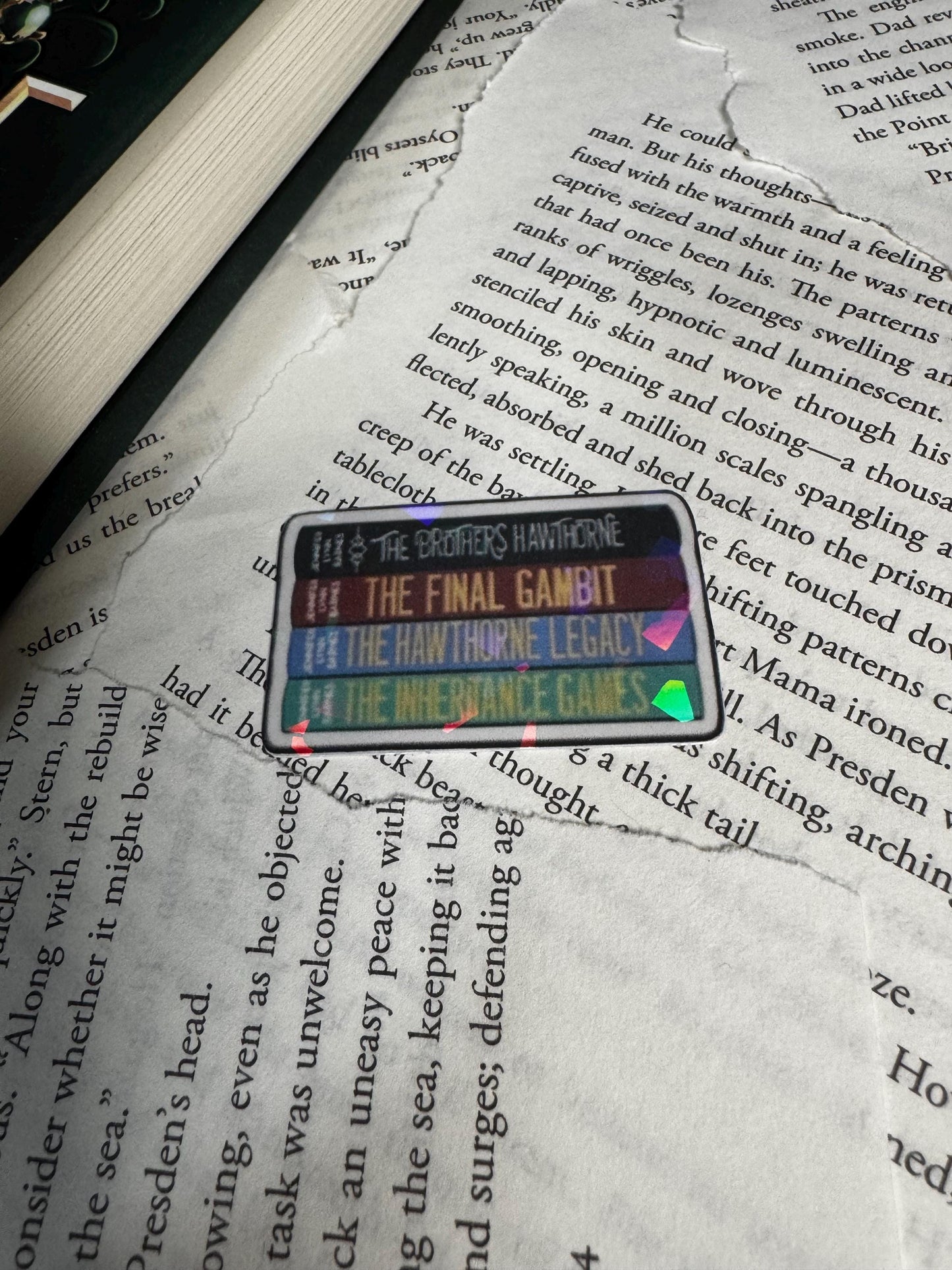 Inheritance Games Book Stack Sticker | Hawthorne Legacy and Final Gambit | Bookish sticker for Fans & YA Mystery Lovers