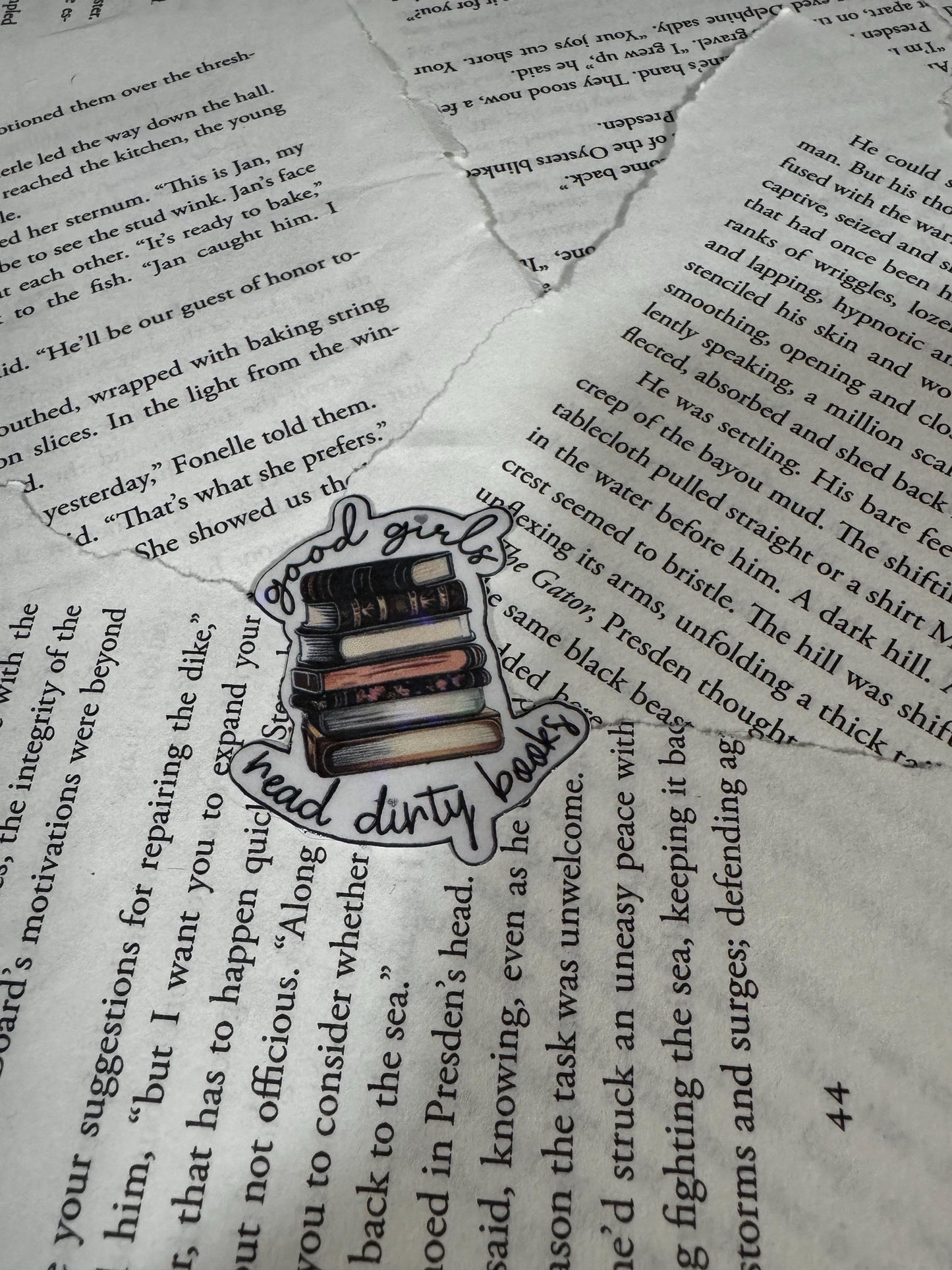 Good Girls Read Dirty Books Sticker | Spicy Romance Bookish Sticker | Book Lover Aesthetic for Laptops, Kindles & Journals