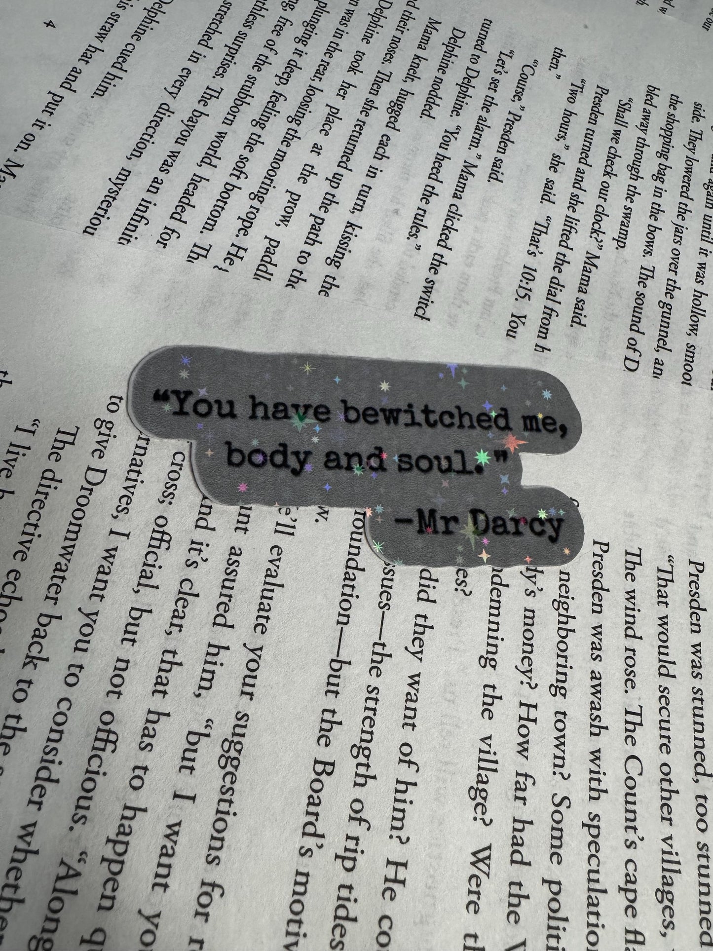 Mr. Darcy Quote Sticker – Pride & Prejudice Romantic Vinyl Decal for Book Lovers