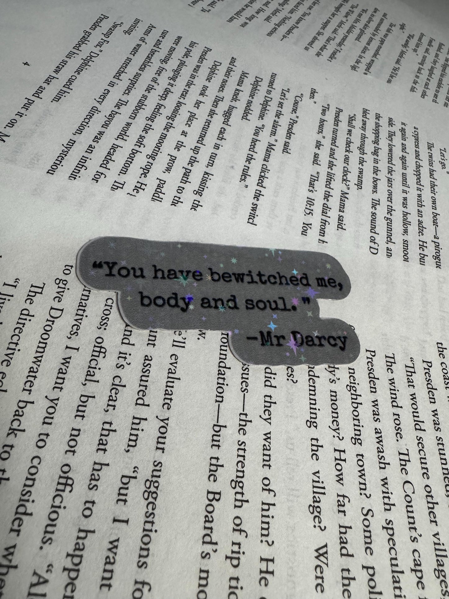 Mr. Darcy Quote Sticker – Pride & Prejudice Romantic Vinyl Decal for Book Lovers