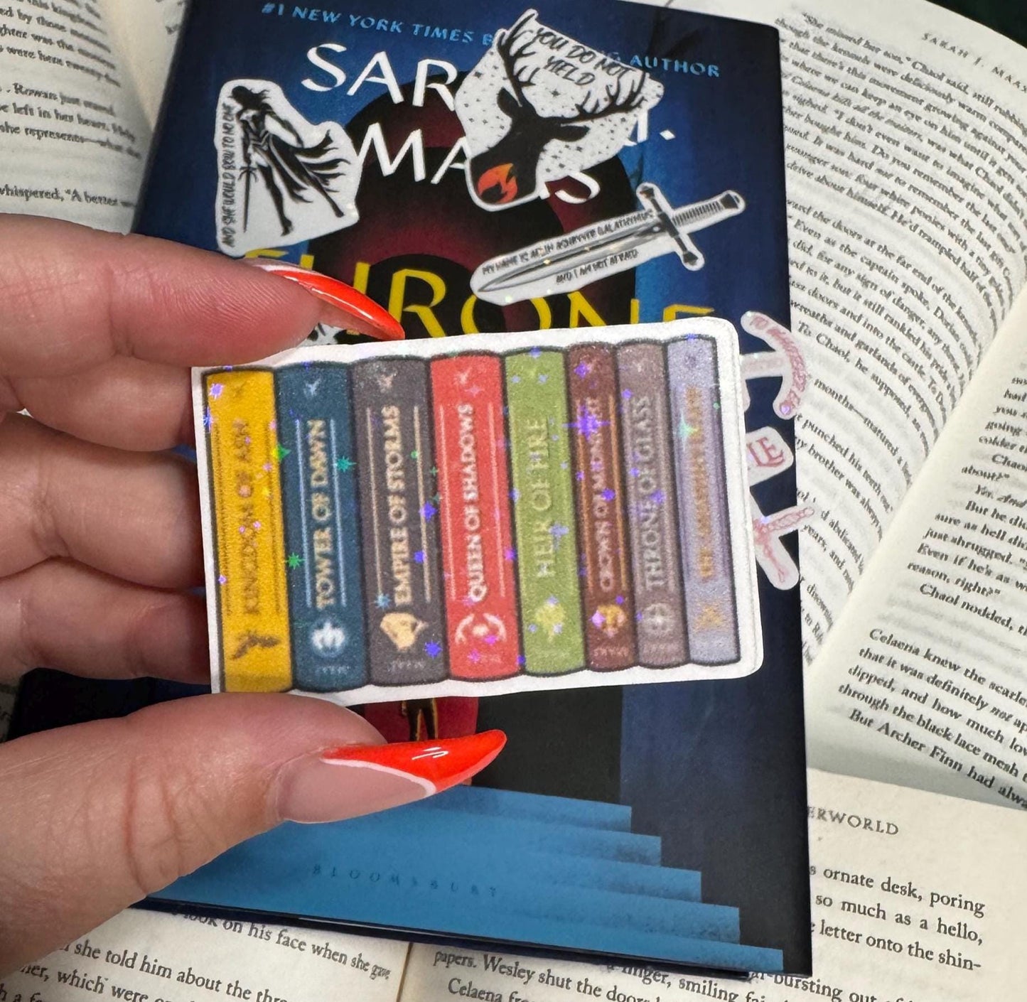 Throne of Glass Sticker Pack | Aelin Galathynius Inspired Bundle | Bookish Vinyl Stickers for Readers & Fae Queens