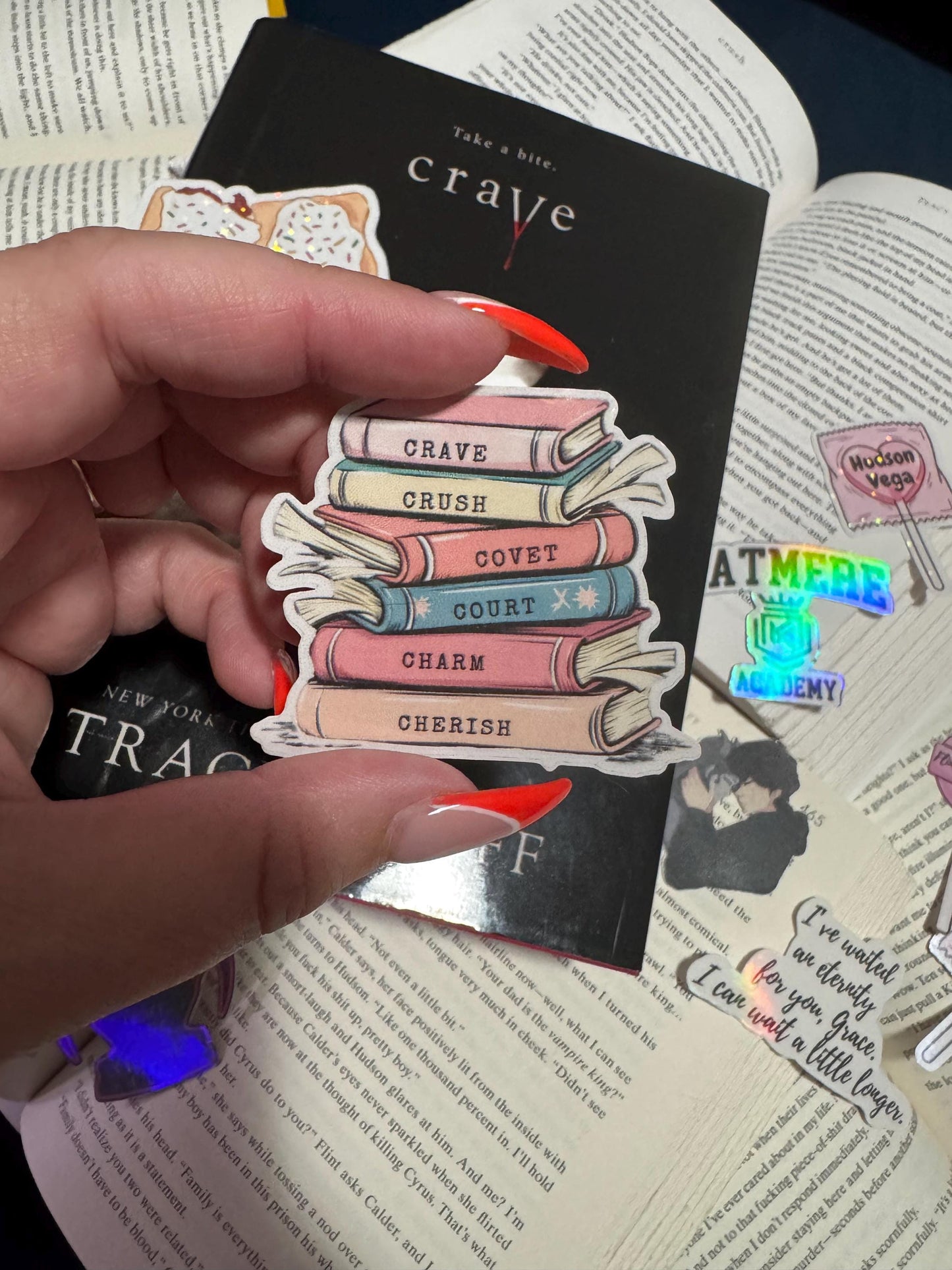 Crave Series Sticker Set – Tracy Wolff Vampire Academy Bookish Decals | Fantasy Romance Stickers for Laptops, Journals & Gifts