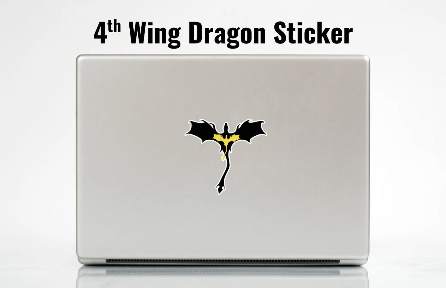 Fourth Wing Dragon Sticker | Tarin & Andarna Holographic Silhouette | Fantasy Bookish Vinyl Sticker | Dragon Rider Fan Gift