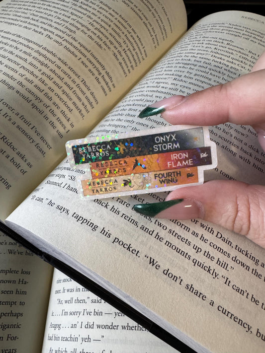 Empyrean Series Sticker Pack or Singles – Fourth Wing Inspired | Wingleader, Liam Quote, Broccoli Cat, Book Stack