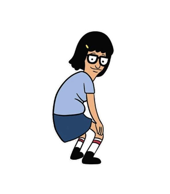 Tina Belcher Twerking Sticker – Bob’s Burgers Inspired Funny Waterproof Vinyl Decal