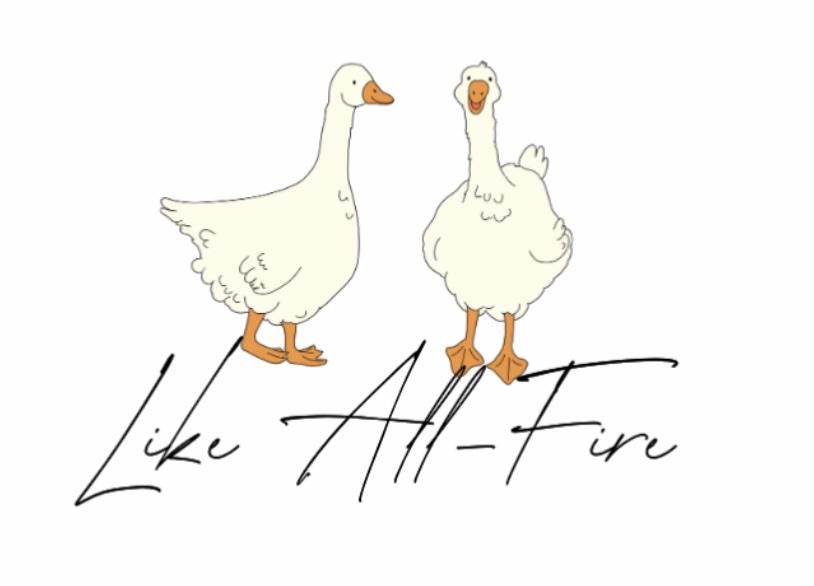 Sunrise on the Reaping Goose Sticker – “Like All-Fire” Quote | Hunger Games Fan Art