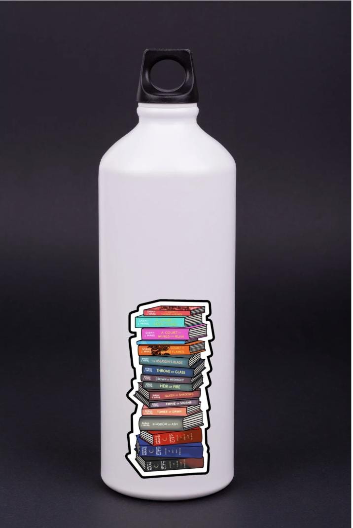 SJM Book Stack Sticker: ACOTAR & TOG sticker