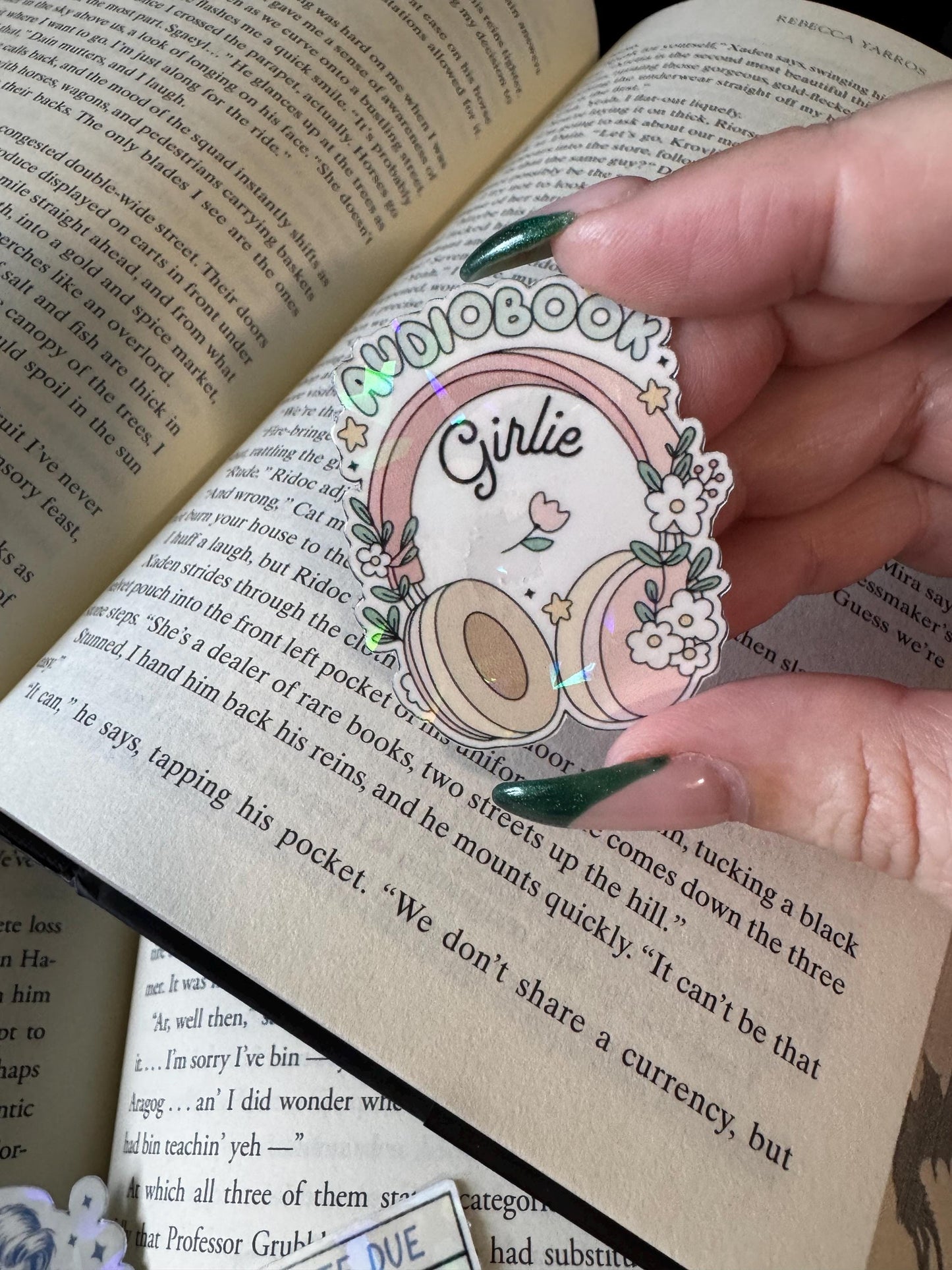 Bookish Girlie Sticker Pack β 9 Aesthetic Book Lover Stickers | Fictional Men, Audiobooks, Crying Over Books