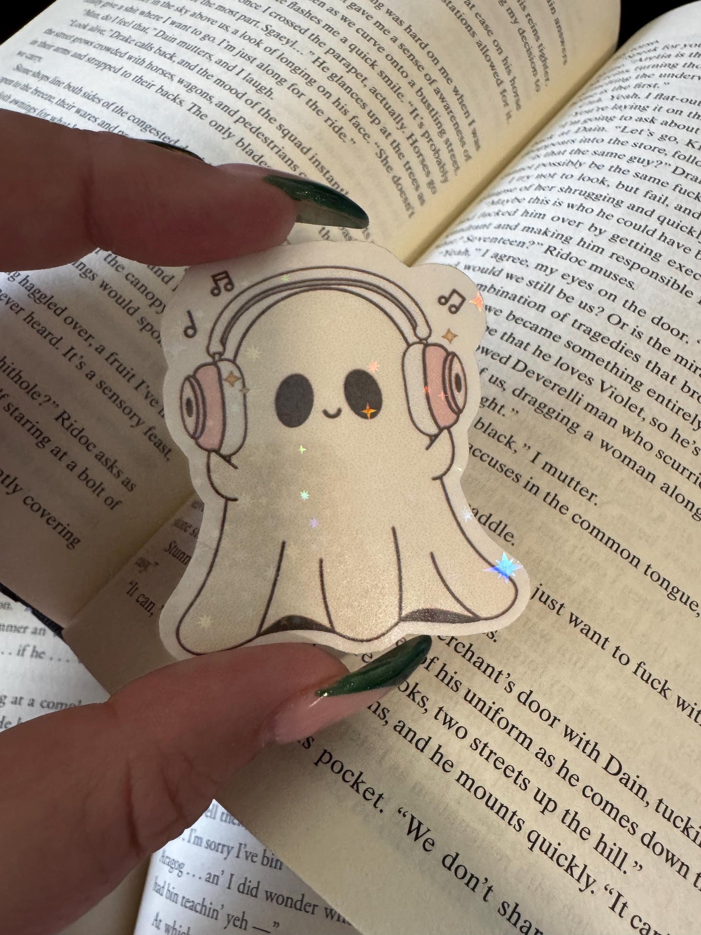 Ghostie Sticker Pack – Spooky Cute Bundle with Cassette Tape, Coffin Love, Music Ghost & Bike Ghost