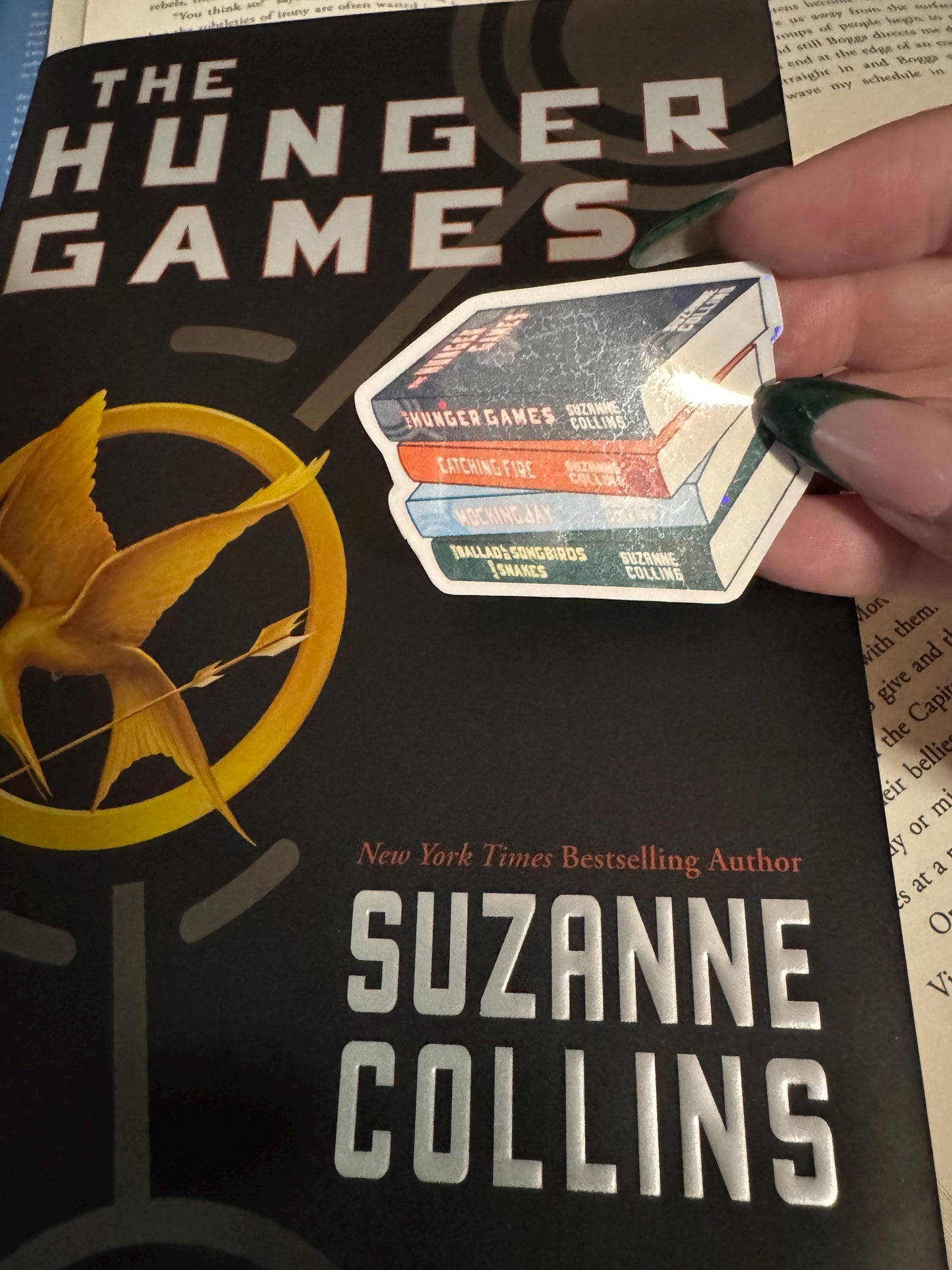 Hunger Games Sticker Pack β Katniss, Peeta, Lucy Gray, Book Stack, Quote β Waterproof Vinyl Stickers