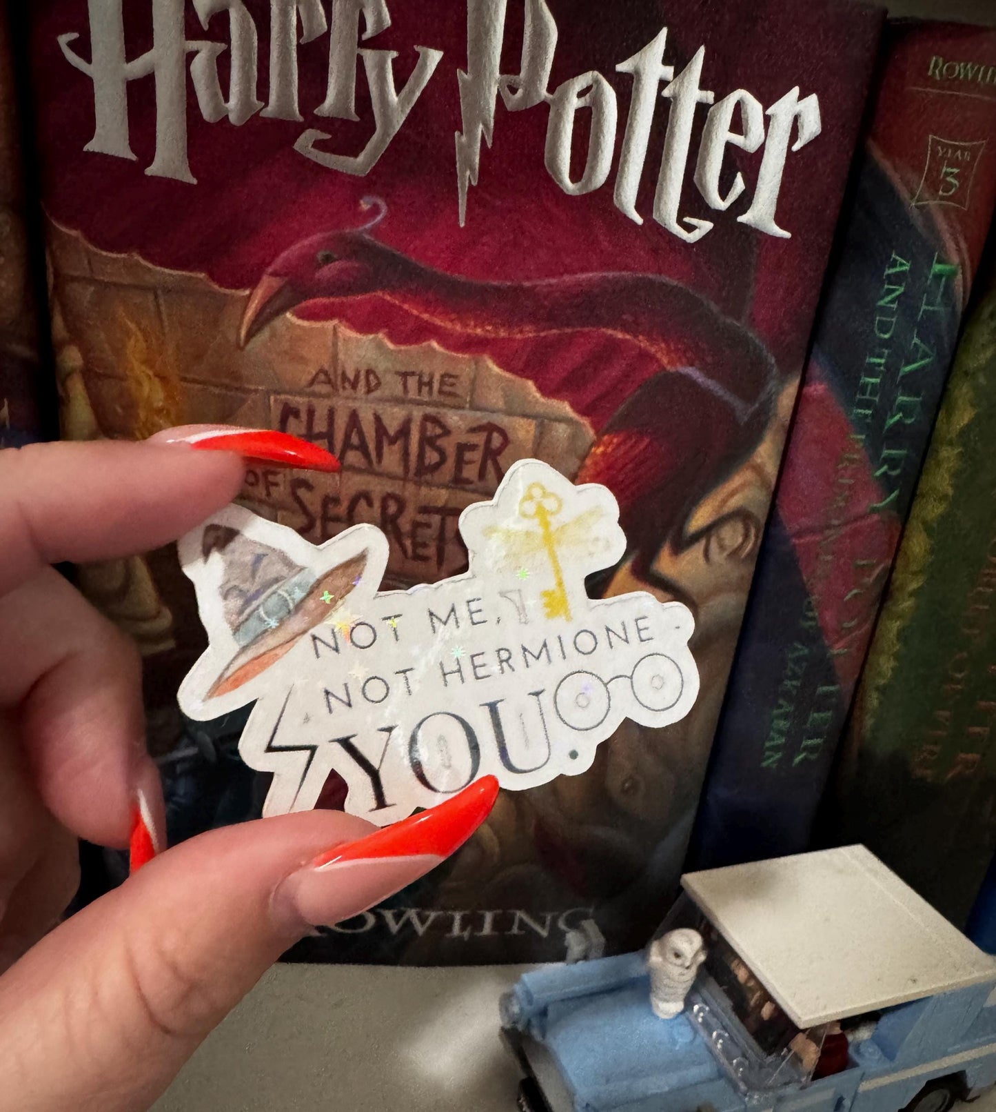 Not Me, Not Hermione, YOU! Sticker • Harry Potter Quote • Sorting Hat, Flying Keys & Glasses • Wizarding World Vinyl Sticker