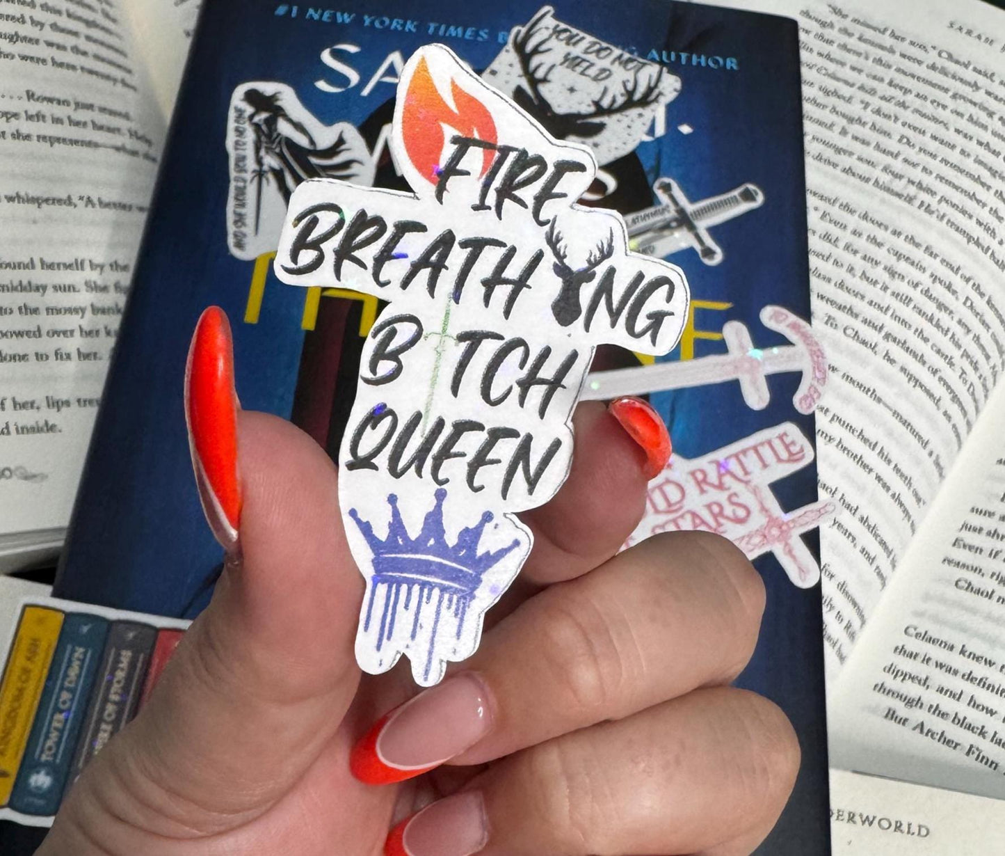 Throne of Glass Sticker Pack: Aelin Galathynius Inspired stickers