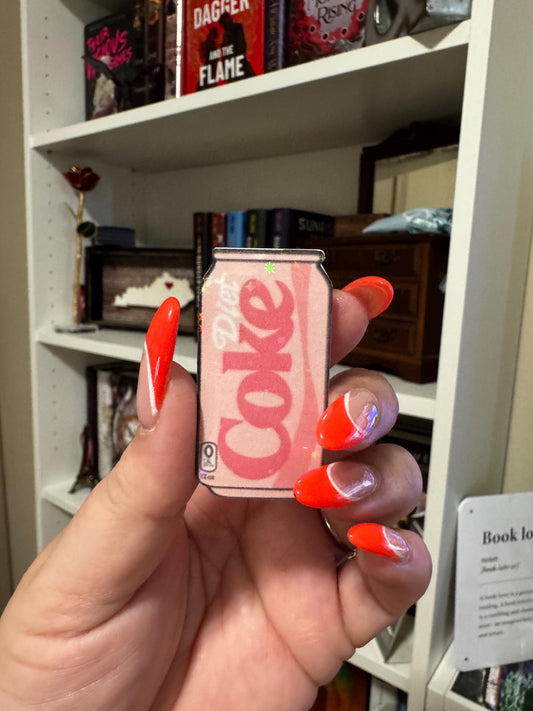 Diet Coke Sticker Pack | Pink Diet Coke Sticker | Funny Drink Sticker Duo for Laptop, Water Bottle, Journals & More