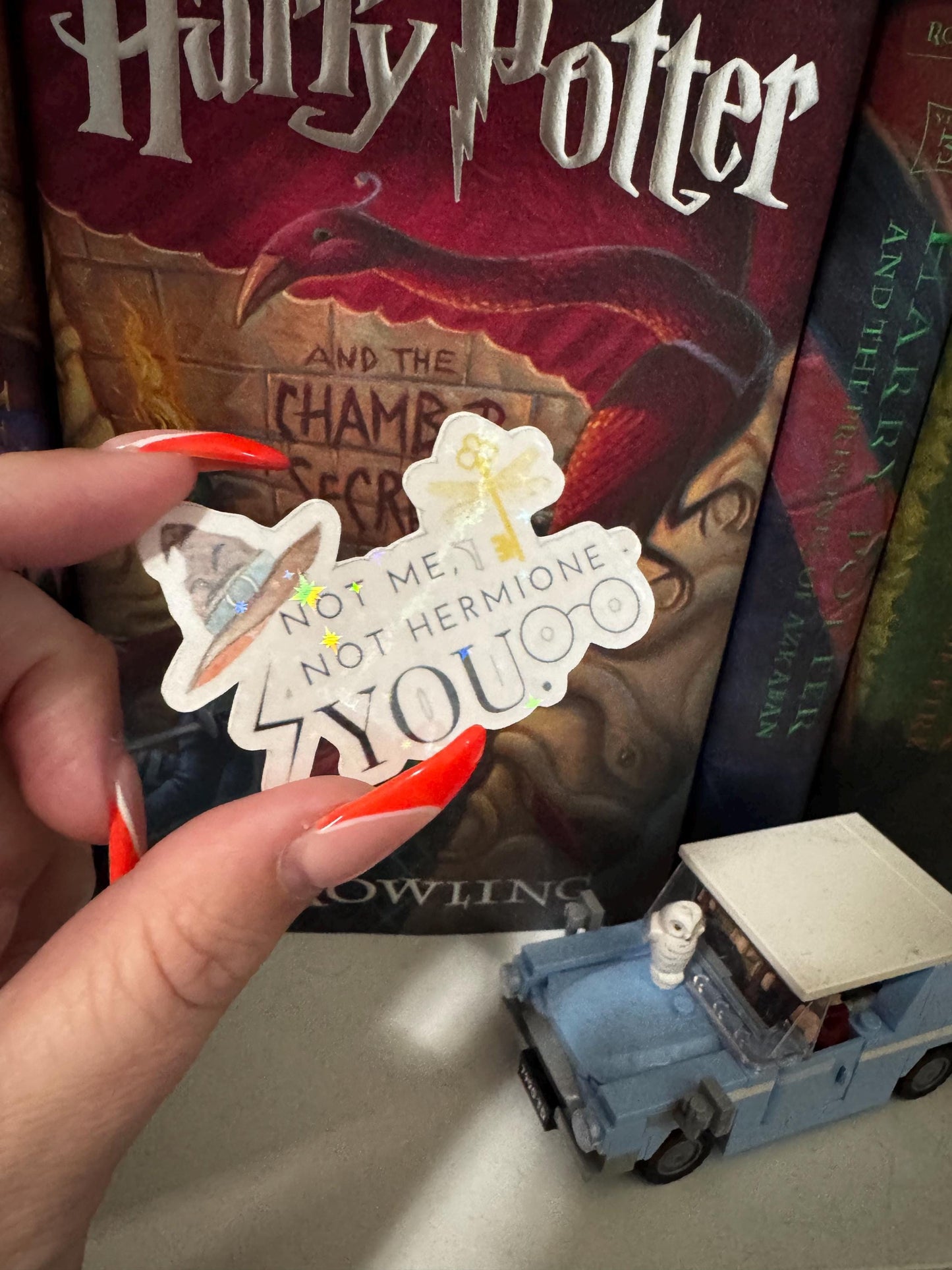 Not Me, Not Hermione, YOU! Sticker • Harry Potter Quote • Sorting Hat, Flying Keys & Glasses • Wizarding World Vinyl Sticker
