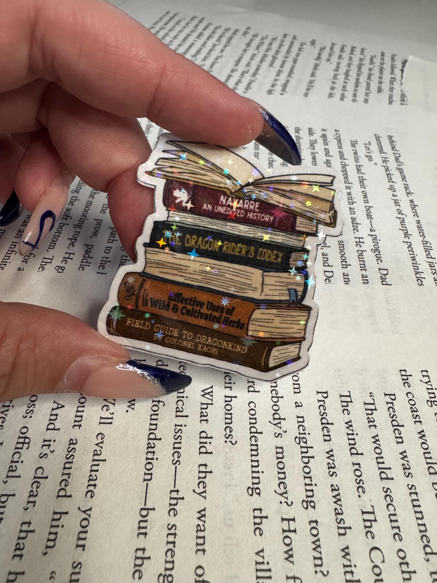 Fourth Wing Book Stack Sticker: Basgiath War College sticker