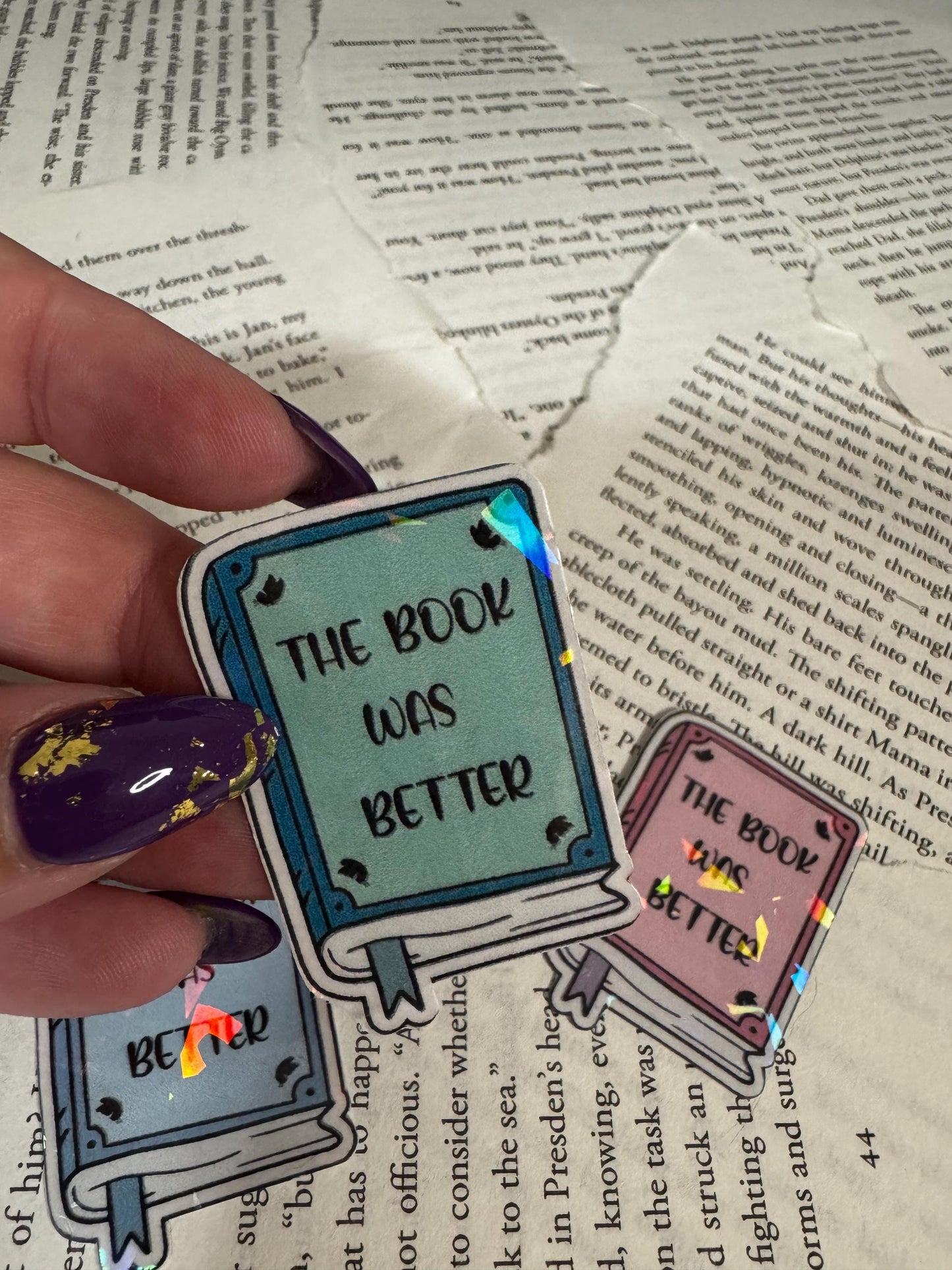 Book Lover Sticker Pack: The Book Was Better Quote Stickers