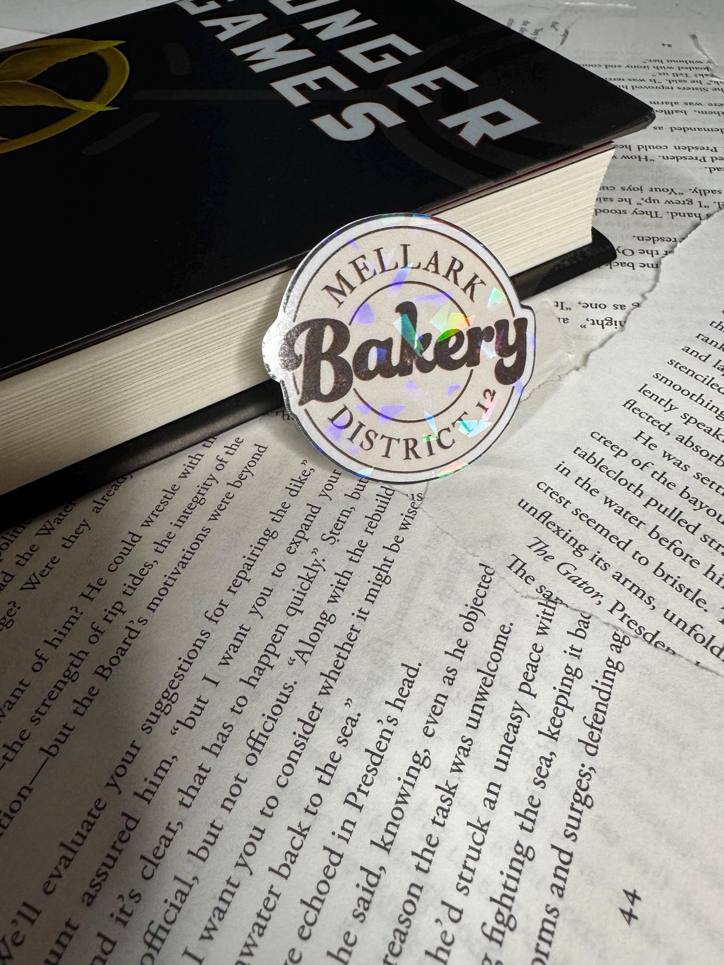 Holographic Mellark's Bakery Sticker: Hunger Games Inspired