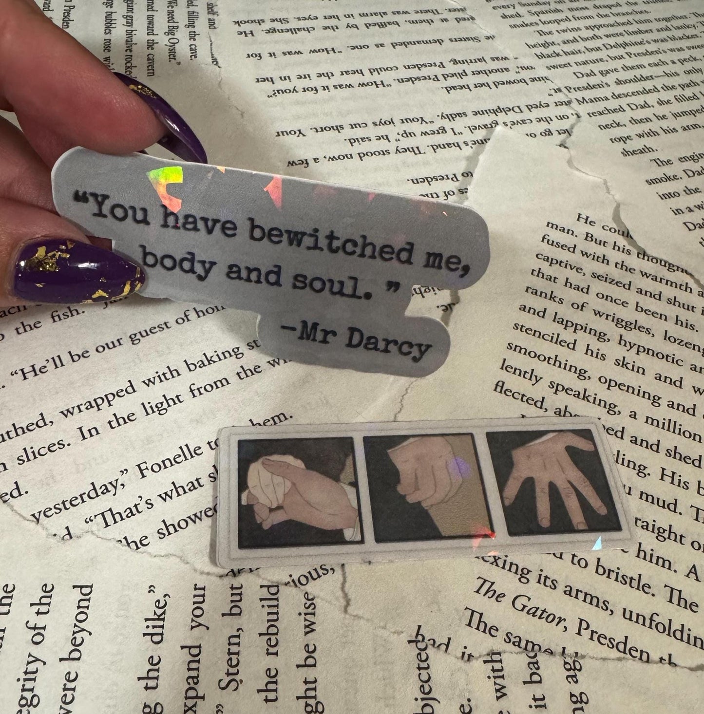 Pride and Prejudice Sticker Pack | Mr. Darcy Quote & Elizabeth Bennet Silhouette Stickers | Jane Austen Book Lover Gift