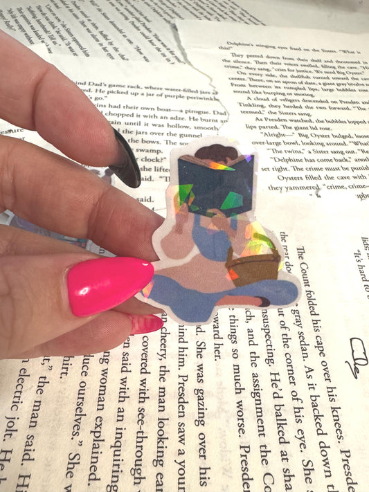 Disney themed Book Lover Sticker Pack | Gus Gus with Book Stack & Belle Reading Duo | Cute Fairy Tale Stickers