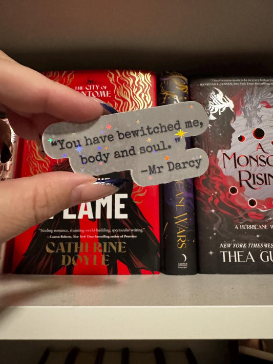 Mr. Darcy Quote Sticker – Pride & Prejudice Romantic Vinyl Decal for Book Lovers