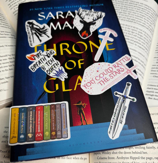 Throne of Glass Sticker Pack | Aelin Galathynius Inspired Bundle | Bookish Vinyl Stickers for Readers & Fae Queens