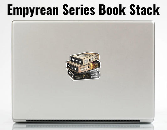 Empyrean Book Stack Sticker – Fourth Wing, Iron Flame, Onyx Storm | Fantasy Bookish Sticker with Sprayed Edges