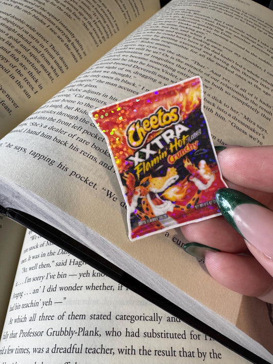 Hot Cheetos Sticker | XXTRA Flamin’ Hot Baddie Snack Sticker | Trendy Funny Vinyl for Laptops, Water Bottles, Journals & More