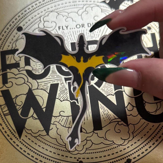Fourth Wing Dragon Sticker: Tairn & Andarna Holographic sticker
