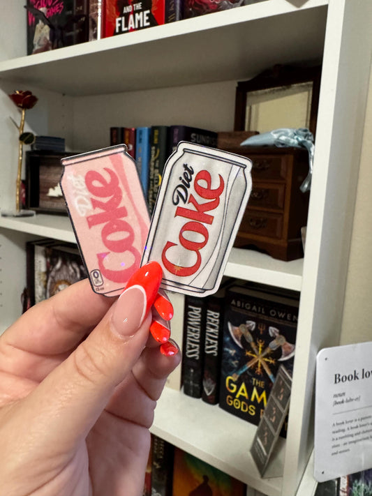 Diet Coke Sticker Pack | Pink Diet Coke Sticker | Funny Drink Sticker Duo for Laptop, Water Bottle, Journals & More