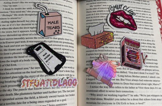 Spicy Romance Reader Sticker Pack: Smut Club stickers