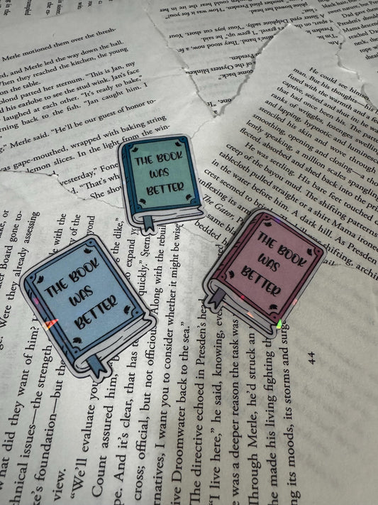 Book Lover Sticker Pack: The Book Was Better Quote Stickers