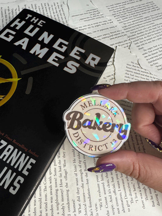 Holographic Mellark's Bakery Sticker: Hunger Games Inspired